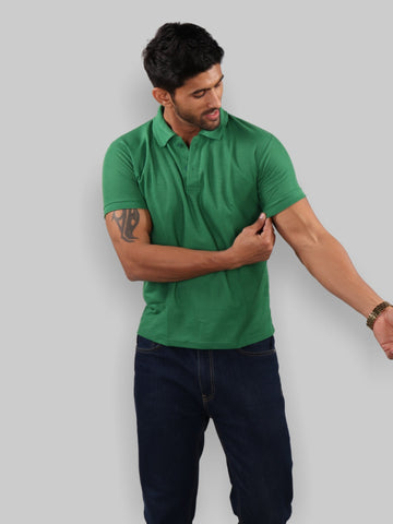 Dark Green Polo Neck T-Shirt