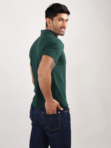 Green Polo Neck T Shirts For Men