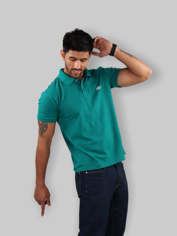 polo neck t shirt for men