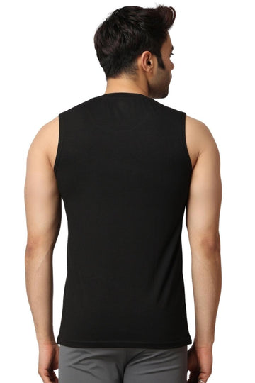 Black Gym Muscle Tee for Men