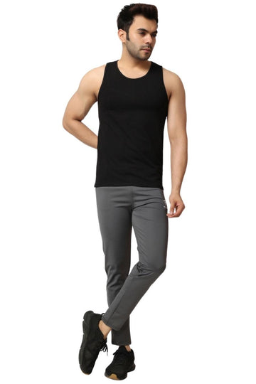 Men's Black Gym Vest Stringer And Tank Top