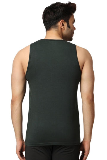 Gym Vest Stringer And Tank Top Bottle Green for Men