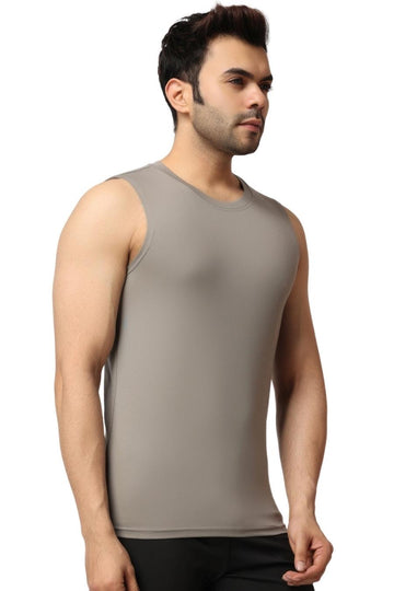 Men's Grey Sleeveless Workout Shirt