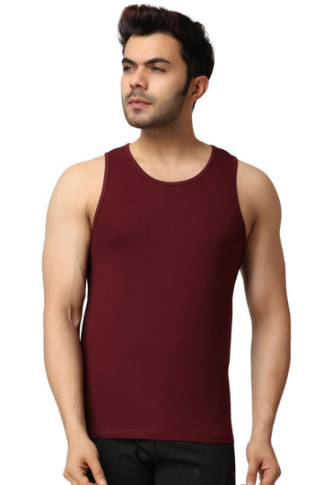 Maroon Gym Vest Stringer And Tank Top for Men