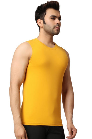 Yellow Gym Muscle Tee for men online