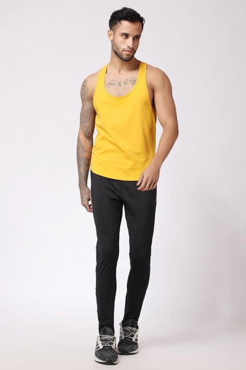 Yellow Gym Vest Stringer And Tank Top for men