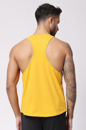 Yellow Gym Vest Stringer And Tank Top for men