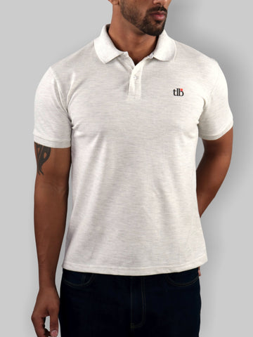 White Polo Neck T-Shirt